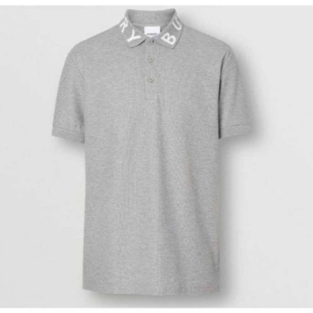 Burberry Men’s Polo - Pale Grey